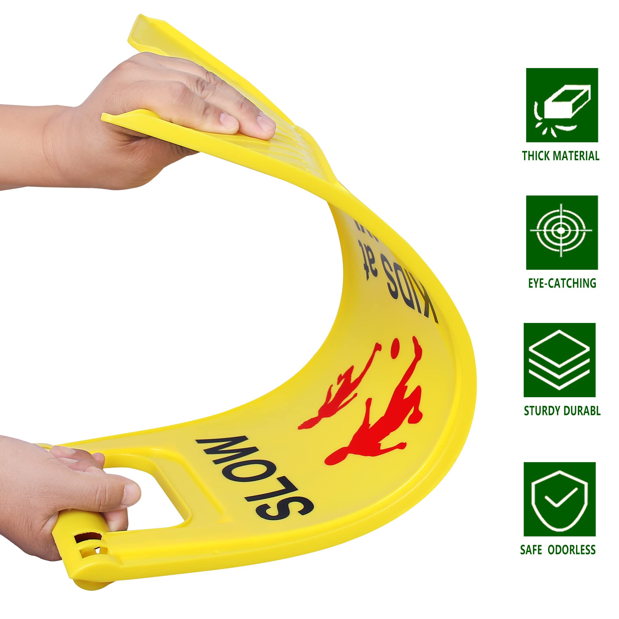 Señales de seguridad para niños en la calle en el juego, señales reflectantes de precaución para vecindarios (3 unidades)