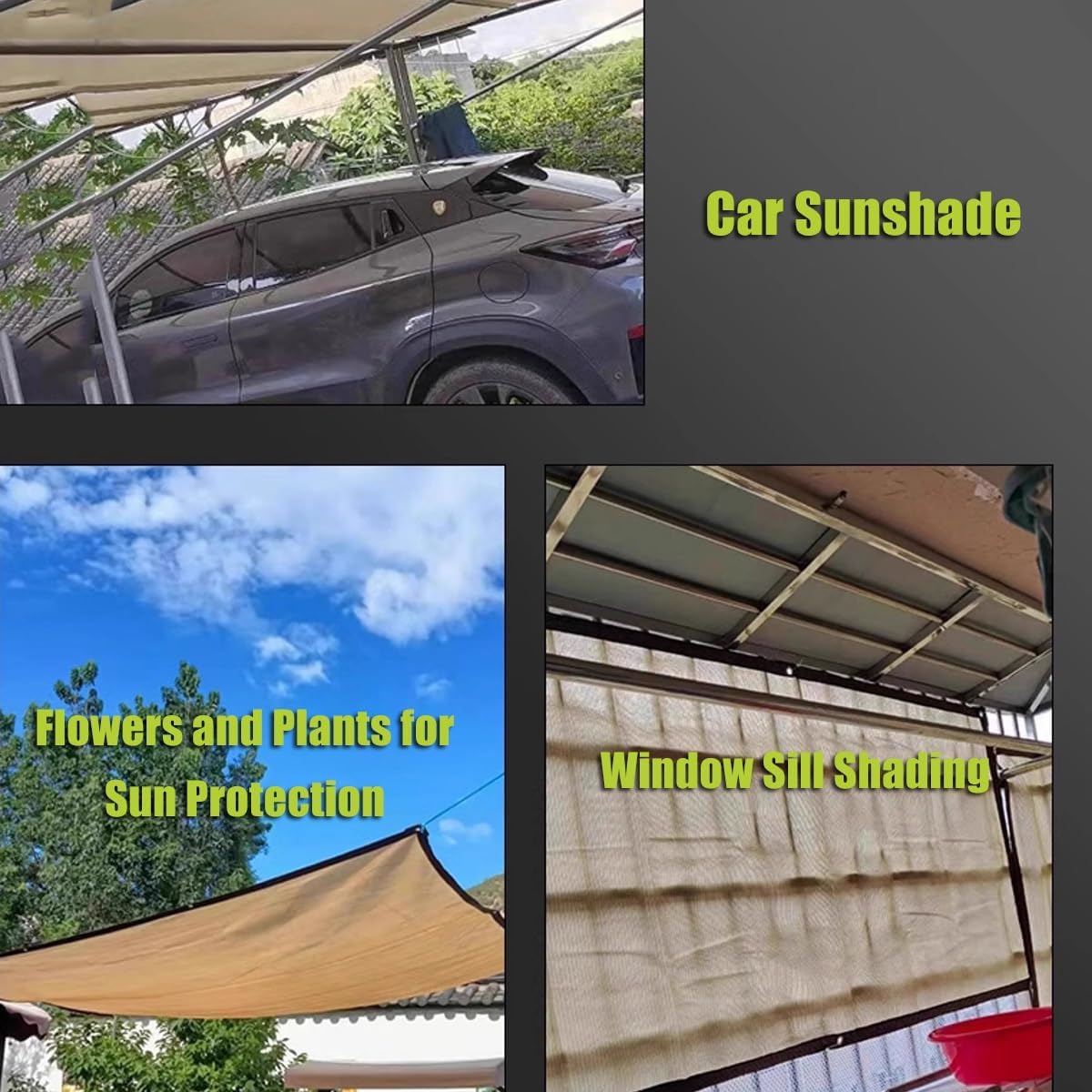 85% Beige Shade Cloth 5x5FT 6x6FT 8x8FT 10x10FT with Grommets Windproof Garden Sunblock Shade Cloth Shading for Greenhouse Plant Pergol and Backyard Patio Cars(5x10ft)