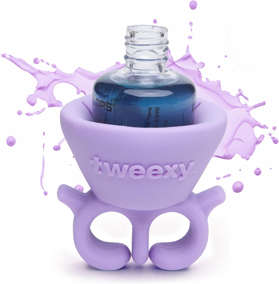 tweexy Wearable Nail Polish Holder Ring - Nail Polish Bottle Holder for Easy Application | Perfect for Fingernail Painting, Manicure & Pedicure | Nail Polish Accessories (Lilac Dreams)