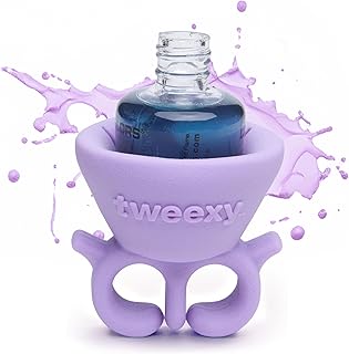 tweexy Wearable Nail Polish Holder Ring - Nail Polish Bottle Holder for Easy Application | Perfect for Fingernail Painting, Manicure & Pedicure | Nail Polish Accessories (Lilac Dreams)