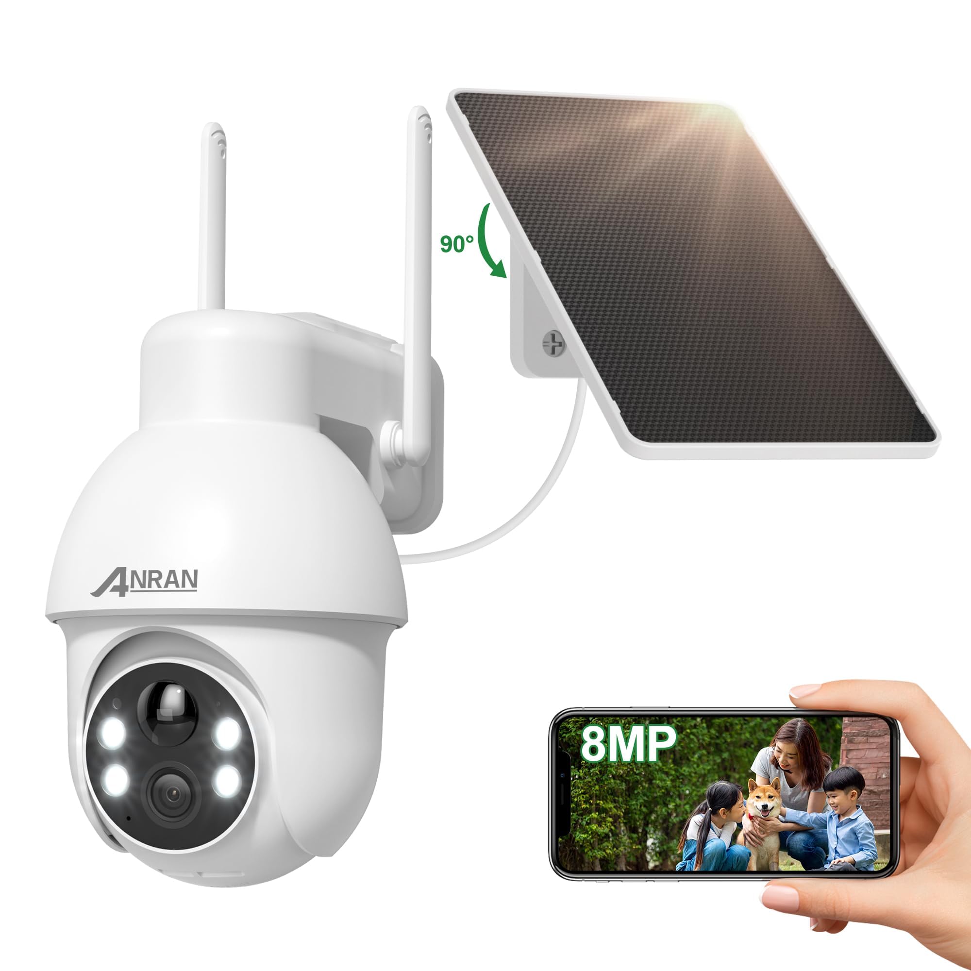Amazon.co.jp: 【業界初・800万画素】ANRAN 防犯カメラ 屋外 ソーラー