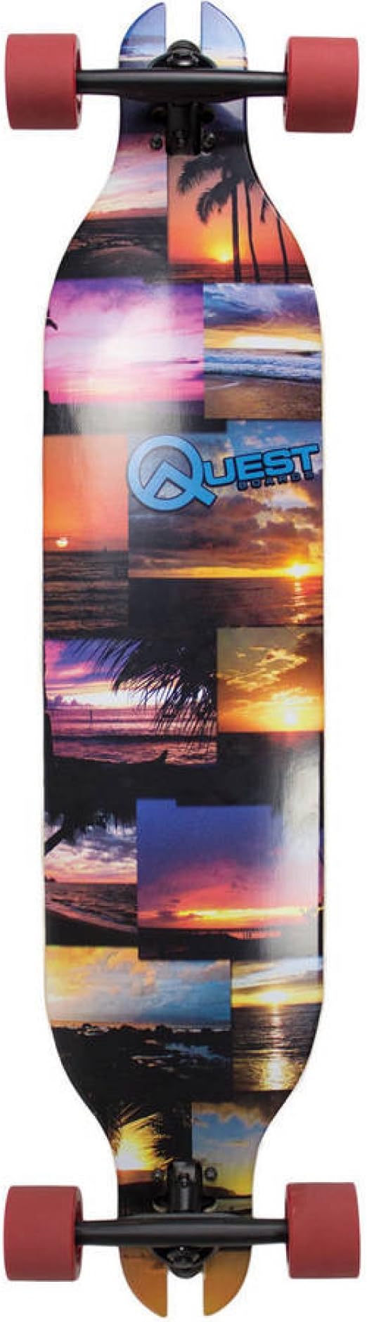 Quest 41 sunset mosaic longboard skateboard Clearance