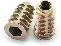 Vista 3 de LQ Industrial 8 unids M8x25mm Muebles Tuerca Tornillo Aleación de Zinc Tornillo Sujetador Conector Hex Socket Drive Roscado Insertar Tuercas Para