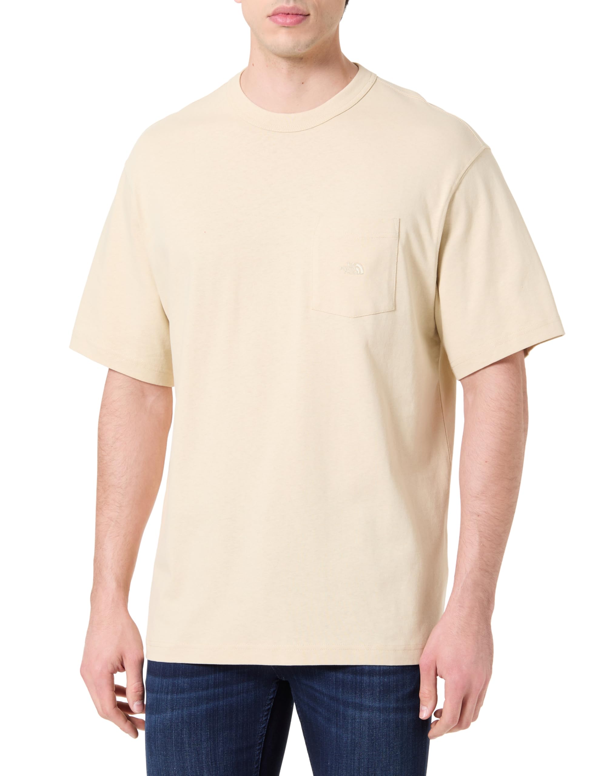 The North Face Men's SS Dome Relaxed Pocket T-Shirt Gravel XS