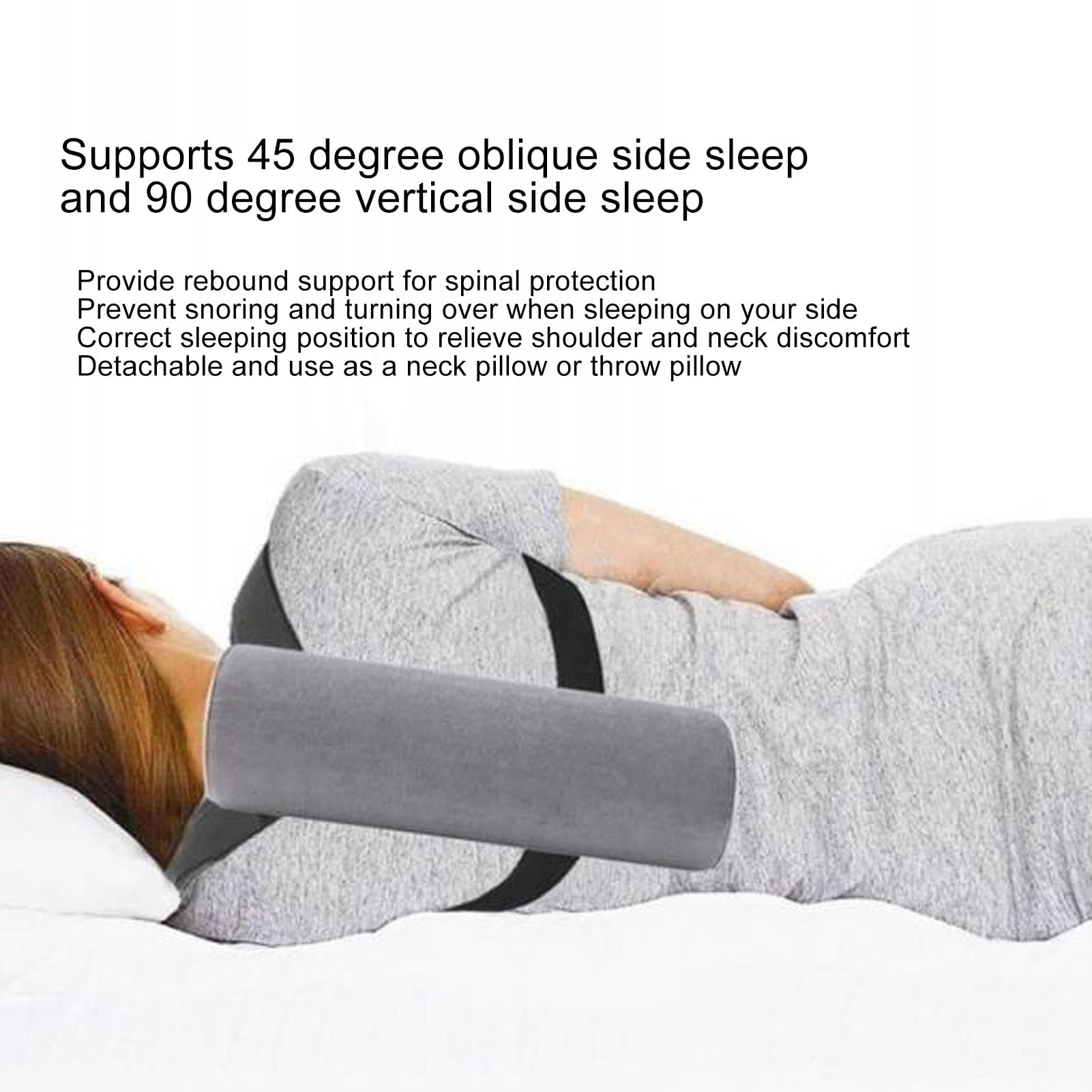 Zaino per Dormire Laterale per Apnea Notturna, Cuscini per Russare Posizione per Dormire sulla Schiena Antirussamento, Trainer per la Posizione di Sonno per Dormire (S 40 cm/15,7