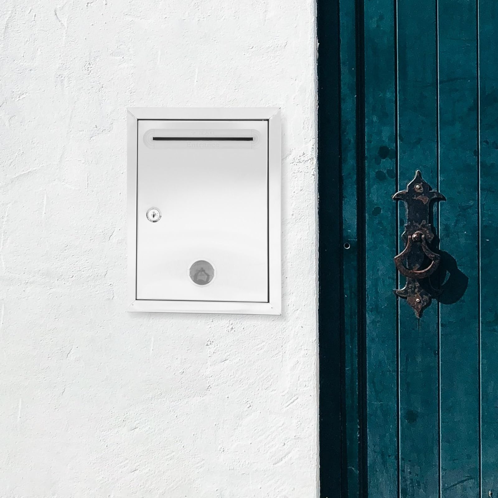 Buzón de Acero Inoxidable Ranura y Cerradura, Caja para Donaciones y Sugerencias, Soporte de Pared para Oficina y Espacio Público, Uso Versátil y Seguro