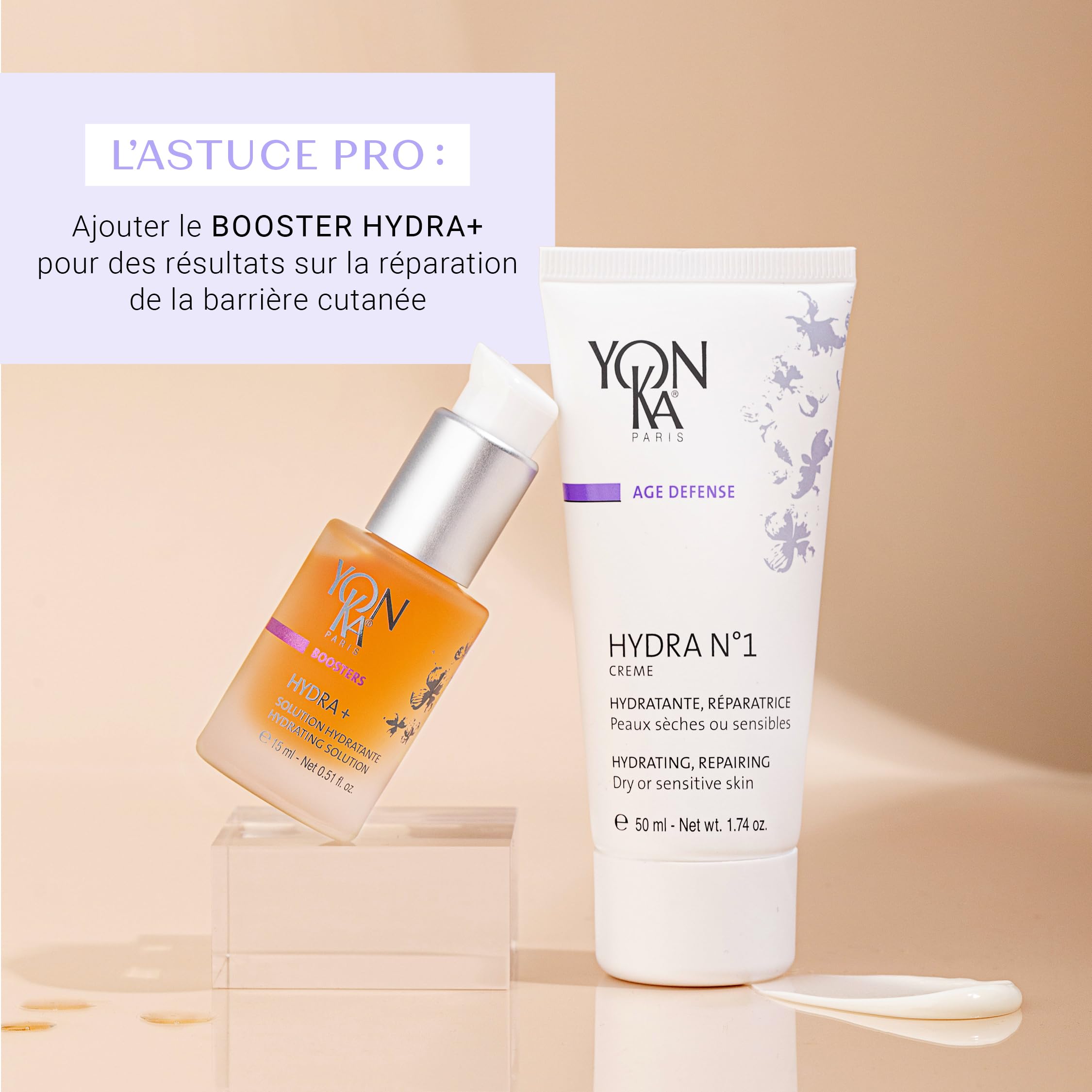 Yonka Hydra N°1 Crème 50ml - Hydratation Intense - Réparatrice, Régénérante et Anti-Rides - Texture Gel-Crème - Jojoba et Aloe Vera - Senteur Rose & Jasmin