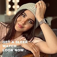 Vista 4 de Correa de malla estrecha compatible con Apple Watch Band de 1.654 pulgadas, 1.732 pulgadas, 1.772 pulgadas, 1.496 pulgadas, 1.575 pulgadas, 1.614