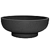 LIN CHUAN Large Decorative Bowl, Fruit Bowl for Kitchen Counter, Modern Resin Bowl for Home Decor, Key Holder for Entry Table, Artificial Stone Black