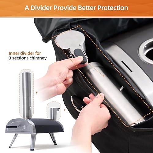 Miniatura 3 de NOELIFE Bolsa para Ooni Fyra 12, funda de transporte portátil con bolsillos para accesorios de horno de pizza Ooni, bolsa de transporte acolchada