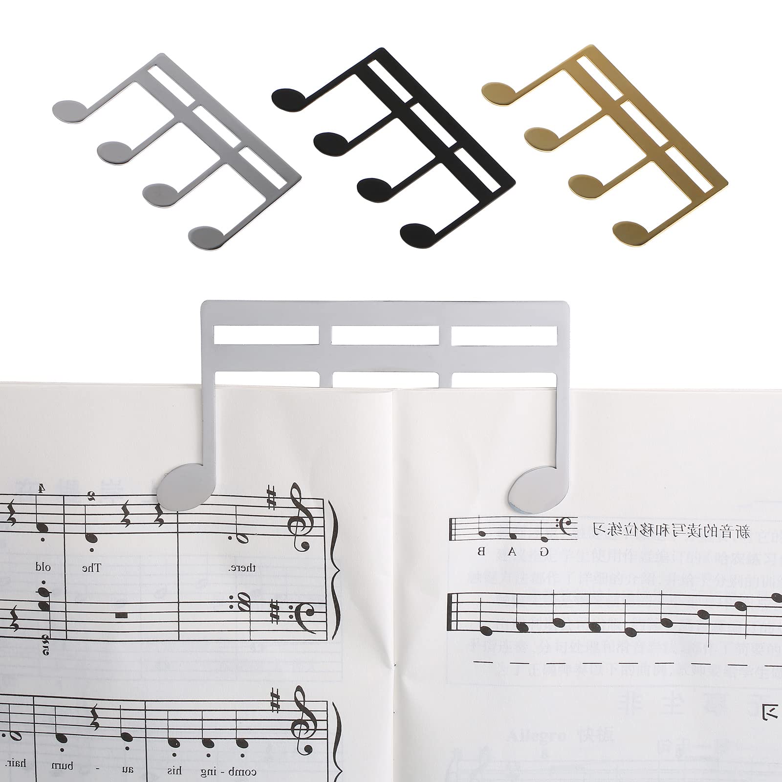 Clip Per Spartiti Musicali In ABS - Supporto Per Pagine, Leggera E Pratica, Colore Rosa
