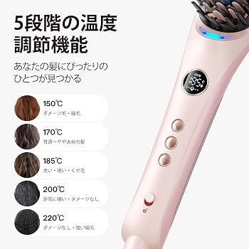 Amazon.co.jp: Wavytalk スチームブラシアイロン ストレートヒート