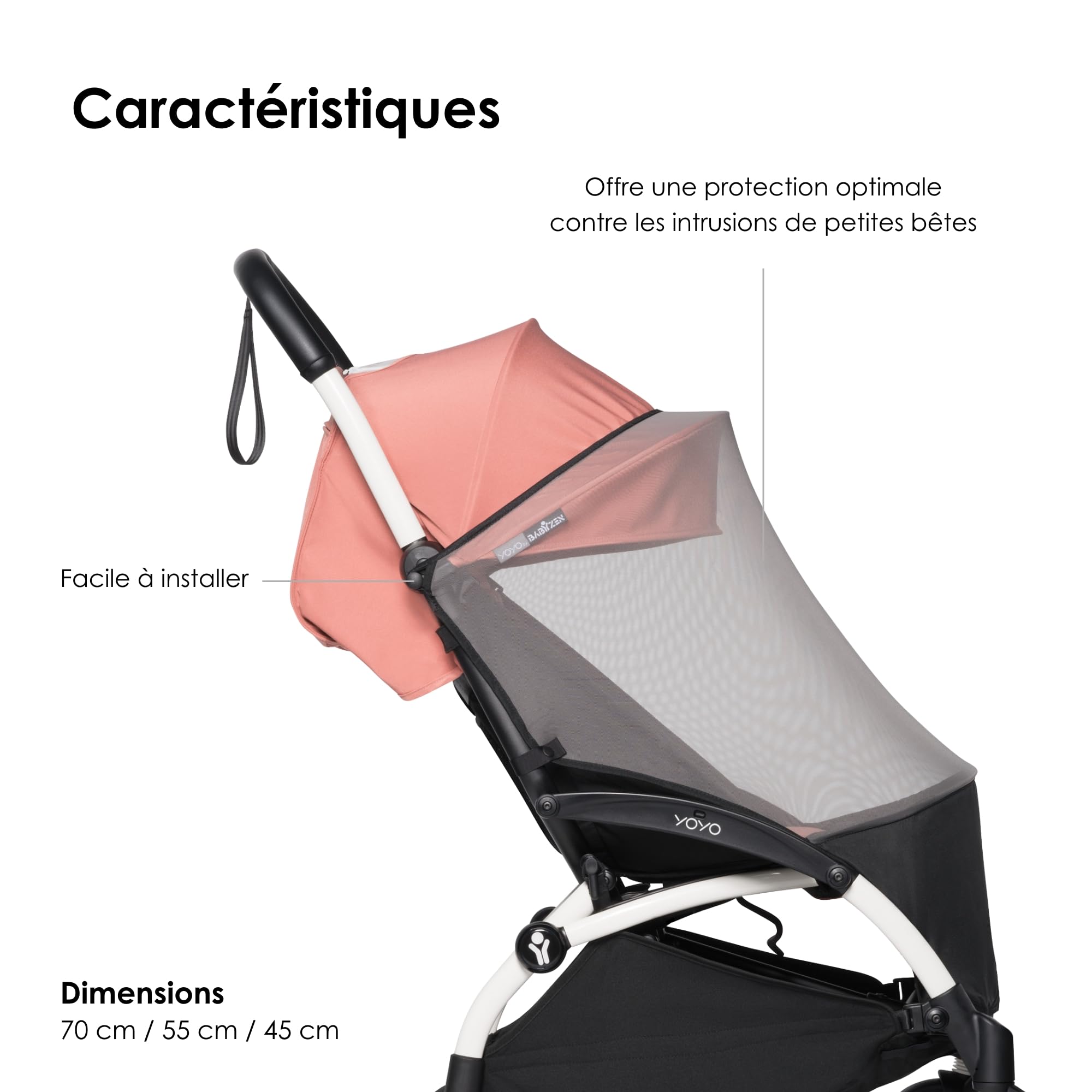 Moustiquaire YOYO pour Pack Couleur 6+ - Protège bébé des moustiques et Autres Insectes