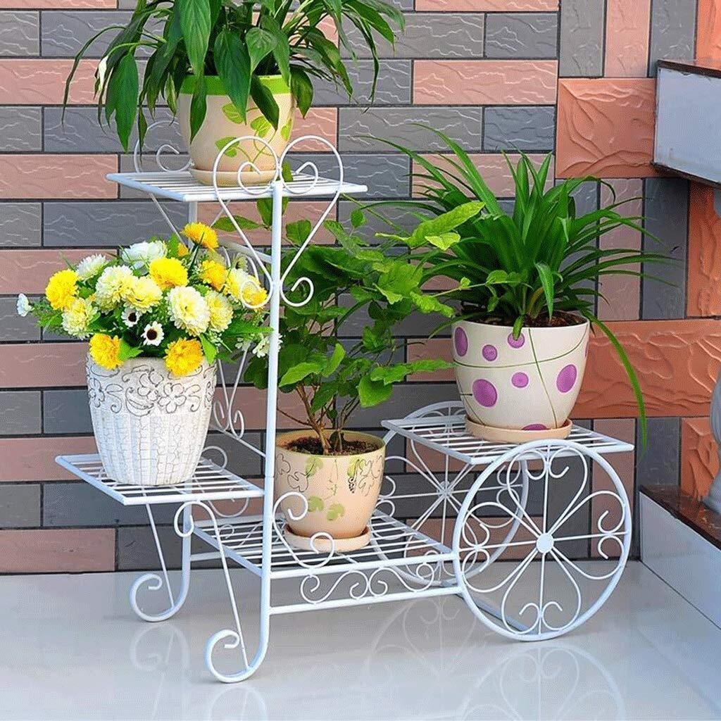 Jardinière balcon pour fleur séchée et vase blanc creux pour décoration terrasse