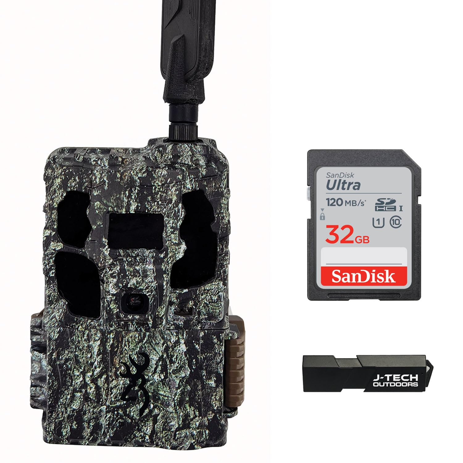 Generic Browning Defender Pro Scout Max HD Trail Game Camera Bundle Includes 32GB Memory Card and J-TECH Card Reader (24MP) | BTCPSMHD