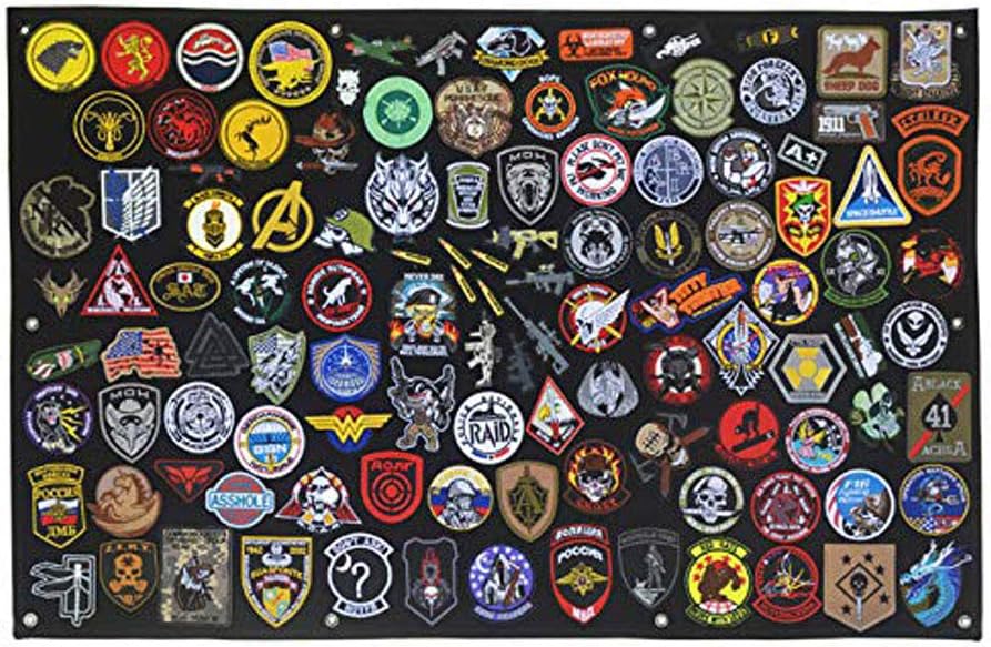 SOUTHYU Tactical Military Combat Morale Patch Holder Display Panel Board Military Hook and Loop Patches Organizer Frame (33.46 x 27.56 inch)