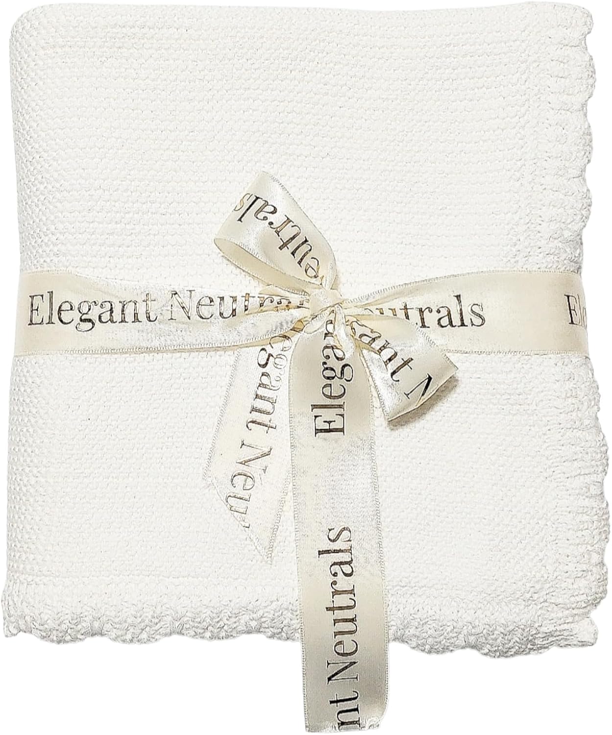 100% Cotton Knit Baby Blanket, Baby Knits, 100cm×60cm, Elegant and Nuetral Very Soft Cotton Blanket, 0-12 Months Baby, Oat.