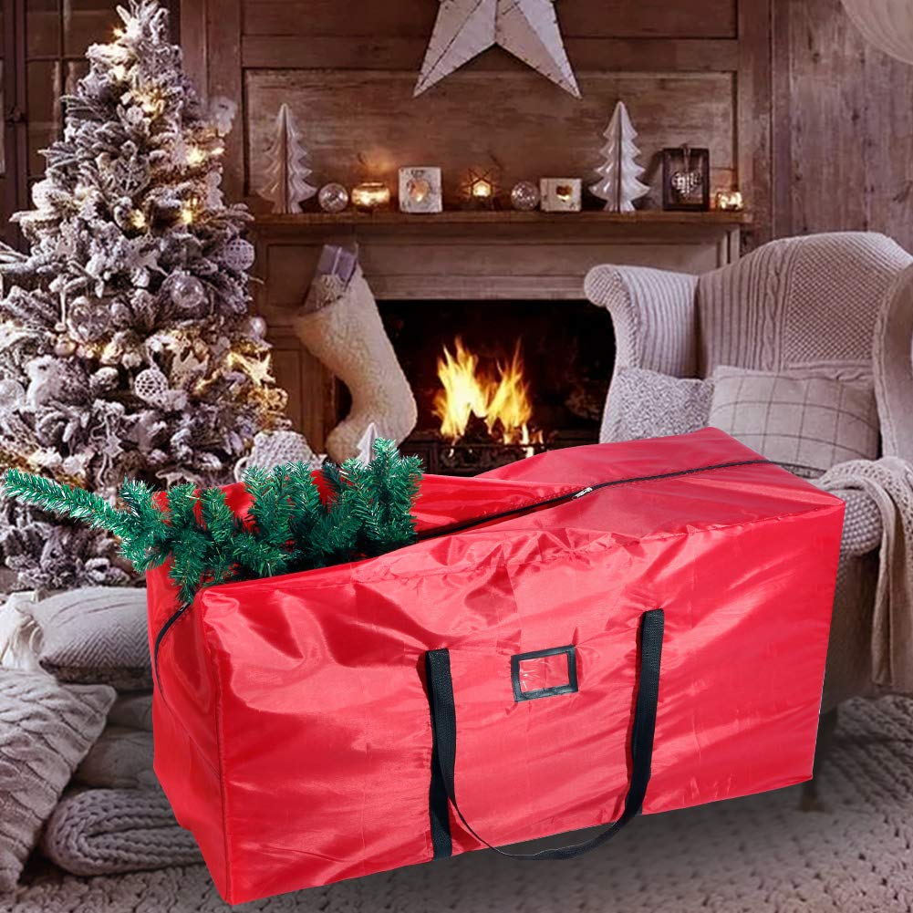 Sac de Rangement pour Sapin de Noël Artificiel, avec Poignées, Imperméable, Anti-poussière, Housse de Protection pour Arbre jusqu'à 210 cm