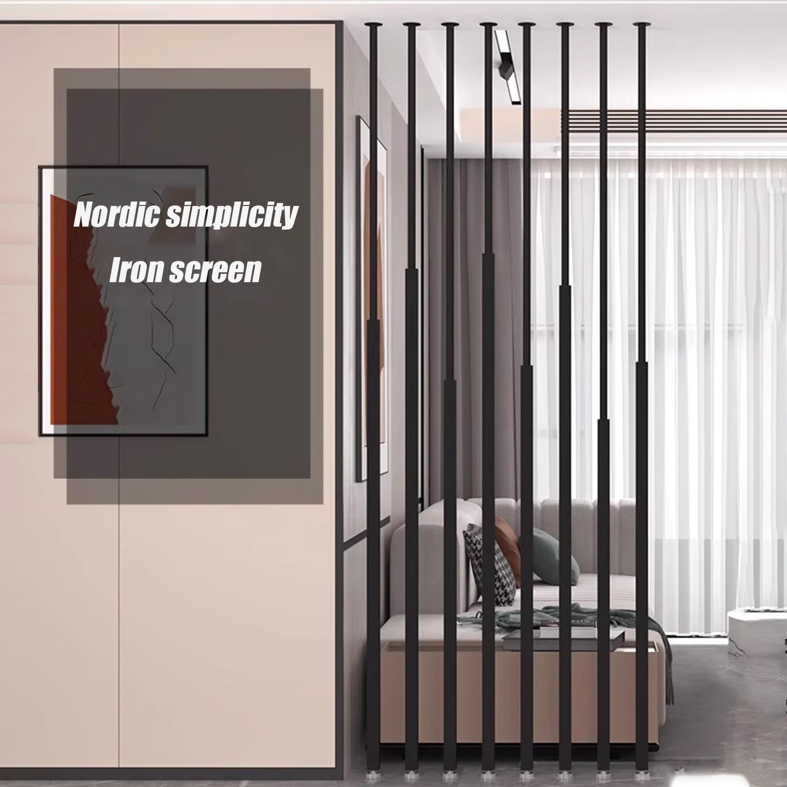 Snaweo 8 Pack Floor to Ceiling Wall Partition, Modern Wall Room Divider,  Metal Wall Divider Post Room Divider, Privacy Screens Room Partition Post  with adjustable feet(White,215cm/84.6in/7.05ft) : Amazon.sg: Home