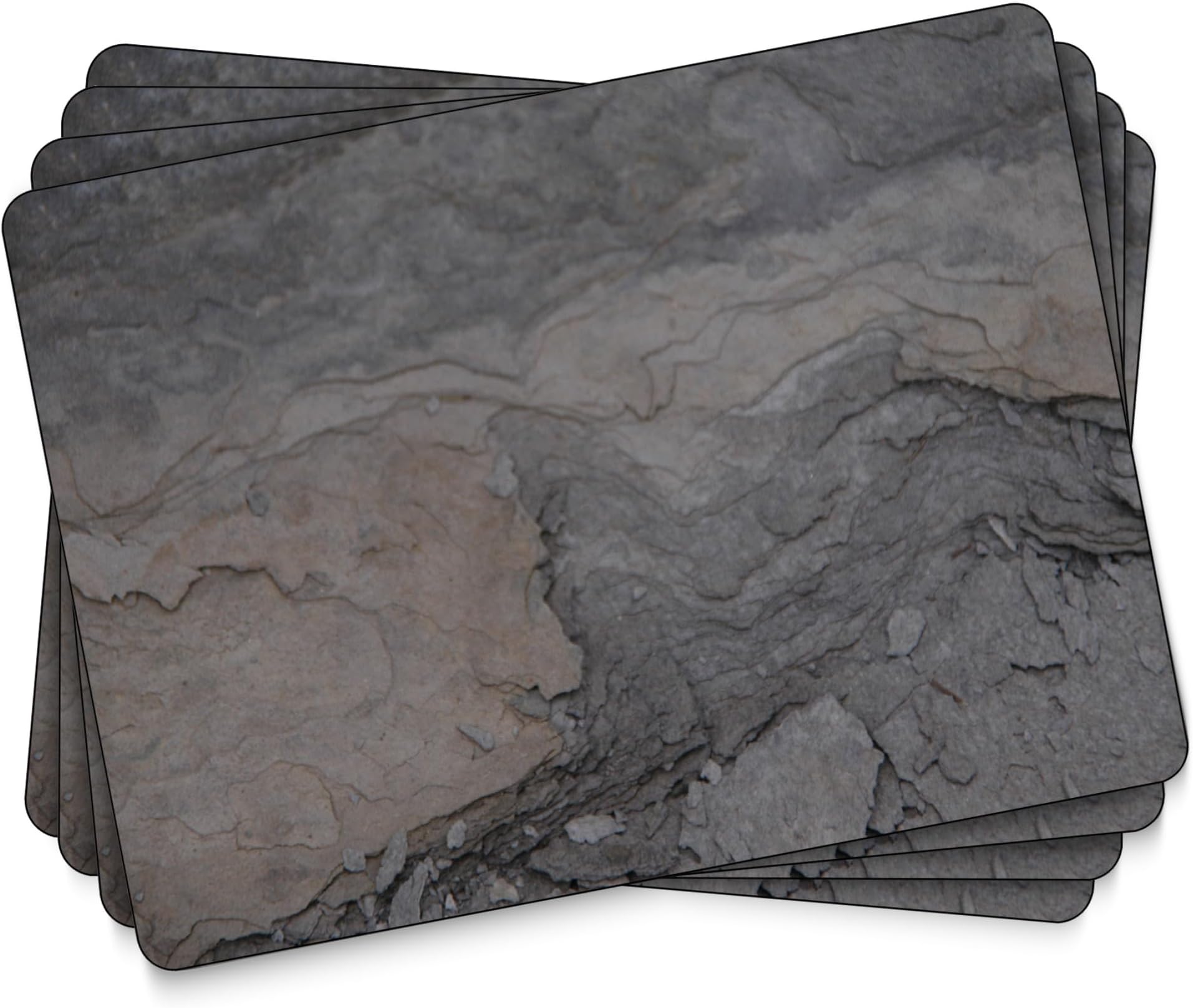 Pimpernel Set of 4 Midnight Slate Placemats - Cork-Backed Table Mats, Multi-Color Design with Heat Resistance & Stain Protection for Everyday Dining, 40.1 x 29.8cm