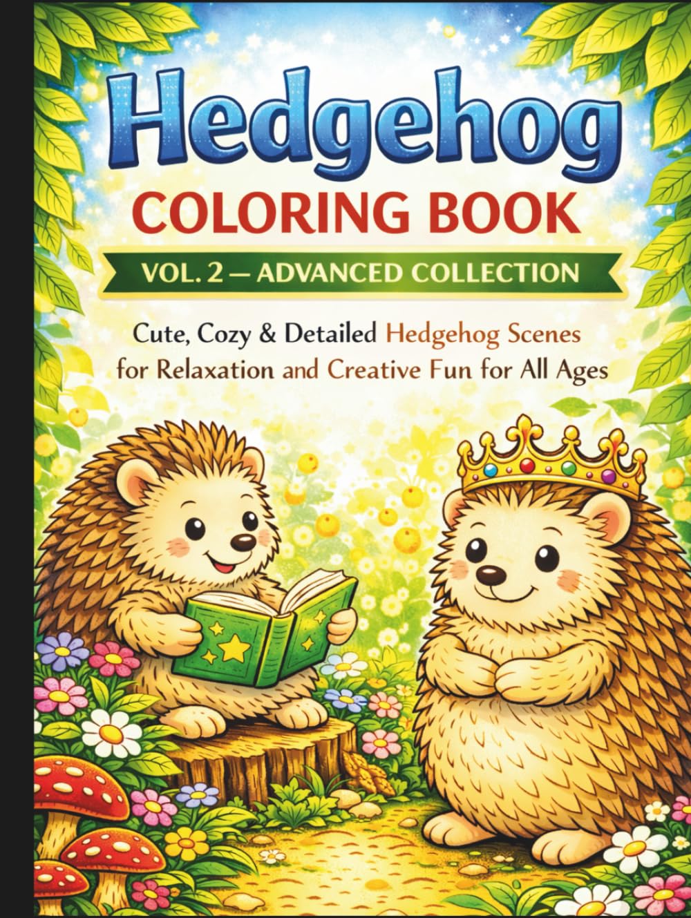 Hedgehog Coloring Book Vol. 2-Advanced Collection: Cute, Cozy & Detailed Hedgehog Scenes for Relaxation and Creative Fun for All Ages: 50 Beautifully ... Creativity, Stress Relief and Mindful Colorin