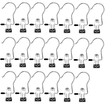 JOINSI 20 Pack Boot Hangers Closet Hanging Clips Laundry Hooks for Hats, Pants, Towel, Socks, Handbags, Bags, Underwear (20 Pack - Single)