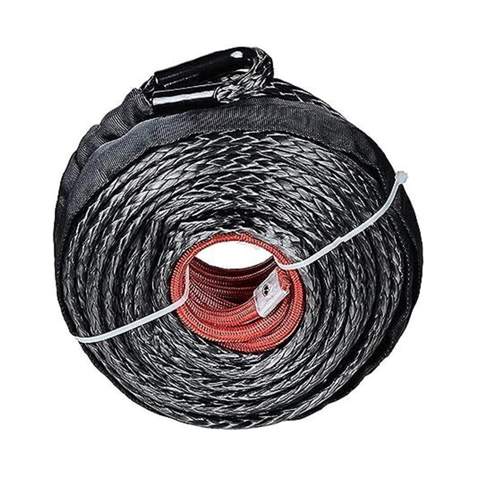 Syntetyczna lina do wyciągarki z osłoną, holownicza 9,5 mm, 29 m quadów UTV terenowych, ciężarówek, łodzi(9.5mm X 29m)