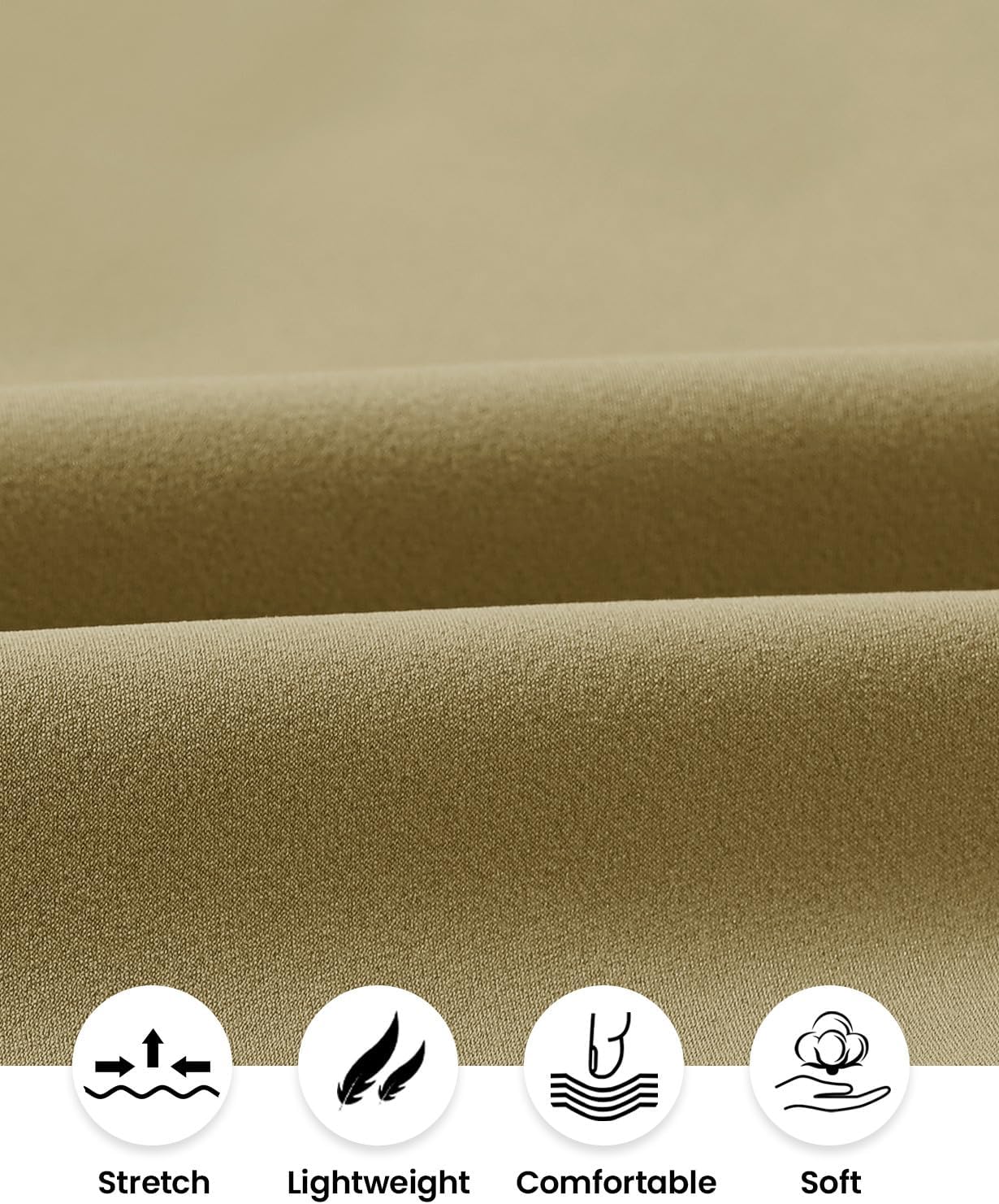 BGOWATU Men's Stretch Golf Pants Lightweight Quick Dry Business Pants Work Dress Casual Travel Pants with Zipper Pockets - Image 4