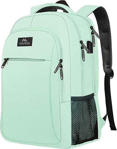 Miniatura 1 de MATEIN Mochila para laptop de 15.6 pulgadas con puerto de carga USB, mochila de viaje delgada y ligera resistente al agua para mujer