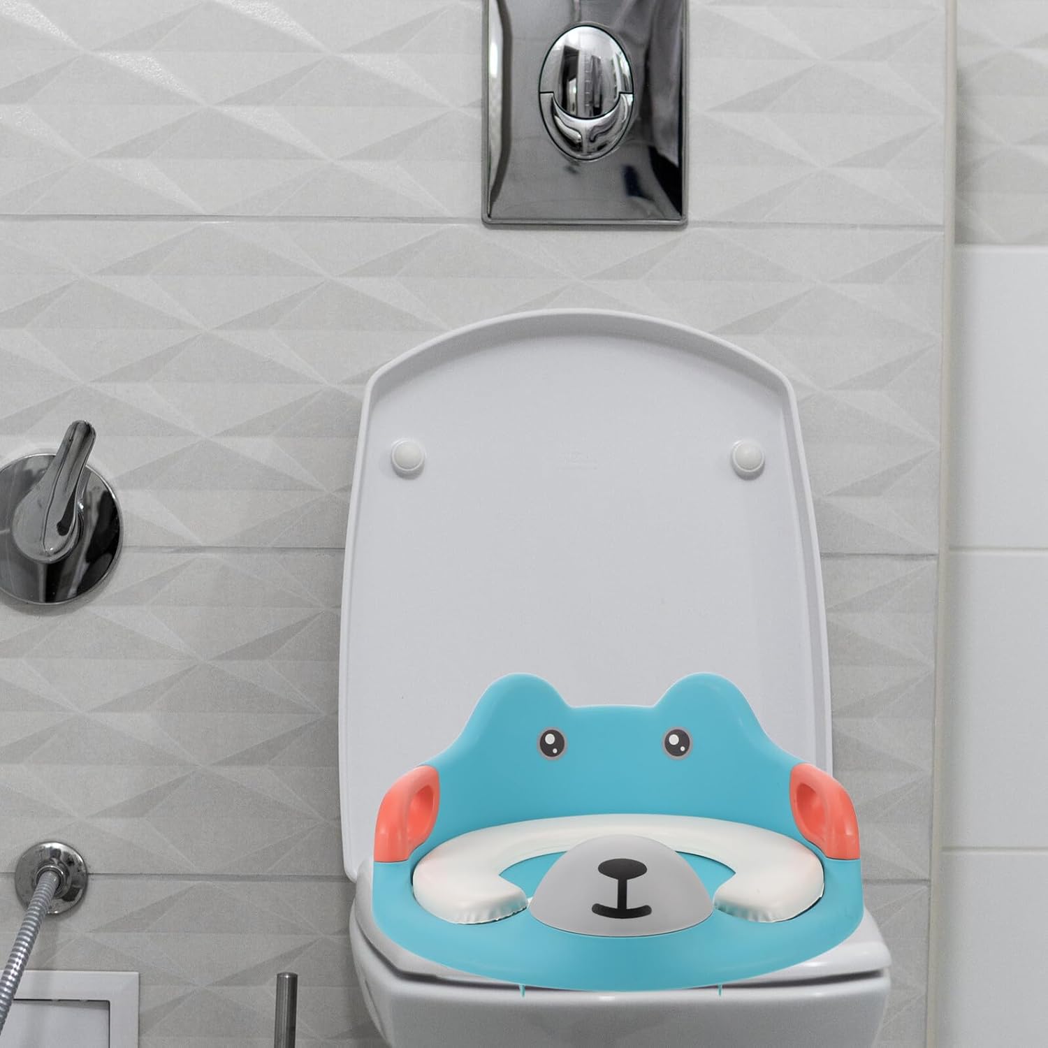 BESPORTBLE Potty Training Seat for Boys, Soft Enlarged Potty Chair with Cartoon Design, Comfortable Non-Slip Toilet Trainer for Home and Travel, Green and Pink