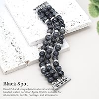 Vista 88 de JR.DM Natural Stone Beaded-Bands Women Compatible with Apple Watch Series 11 10 9 8 7 6 5 4 SE 3 2 1 Fashion Stretch Handmade Bracelet Fancy Boho