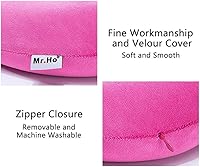 Vista 9 de Mr.Ho U Shaped Memory Foam Pillow Neck Head Cushion Pillow Support Rest Outdoors Car Office Home Travel Pillow Cushion (Blue)