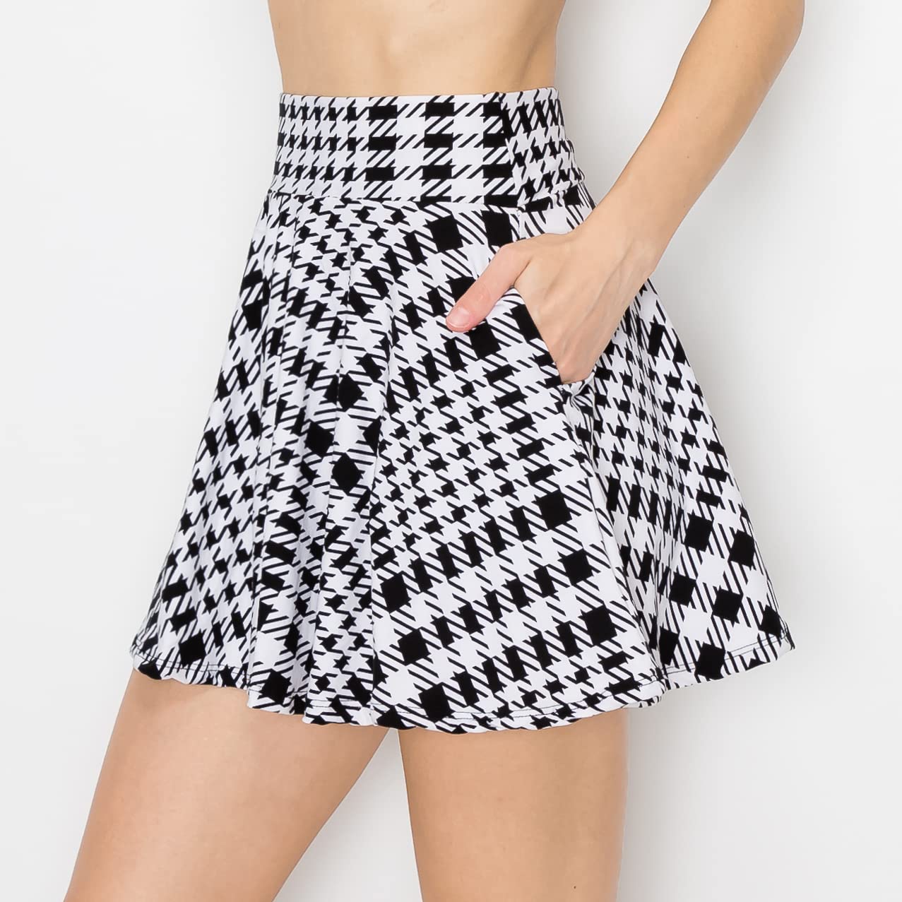 ALWAYS Gonna da tennis svasata da donna - gonna da tennis a pieghe a vita alta casual elasticizzato, JC3267/2941, XS