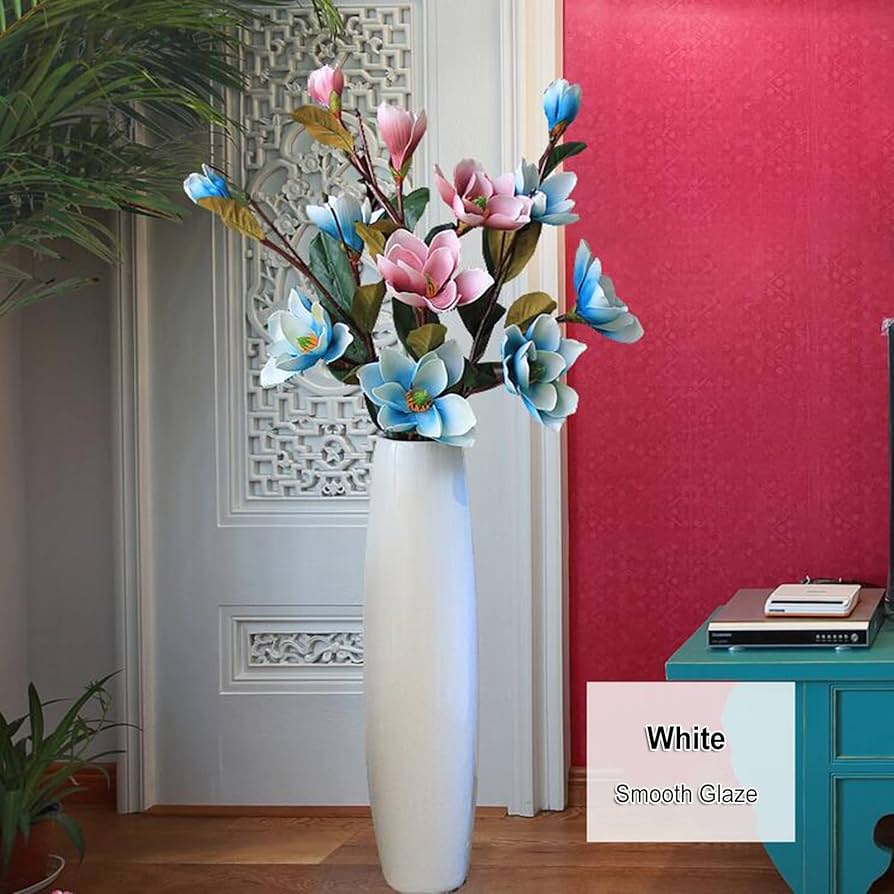 特大の花瓶 Amazon.co.jp: ホワイト 高さ28インチ 床用花瓶 特大 装飾陶器製