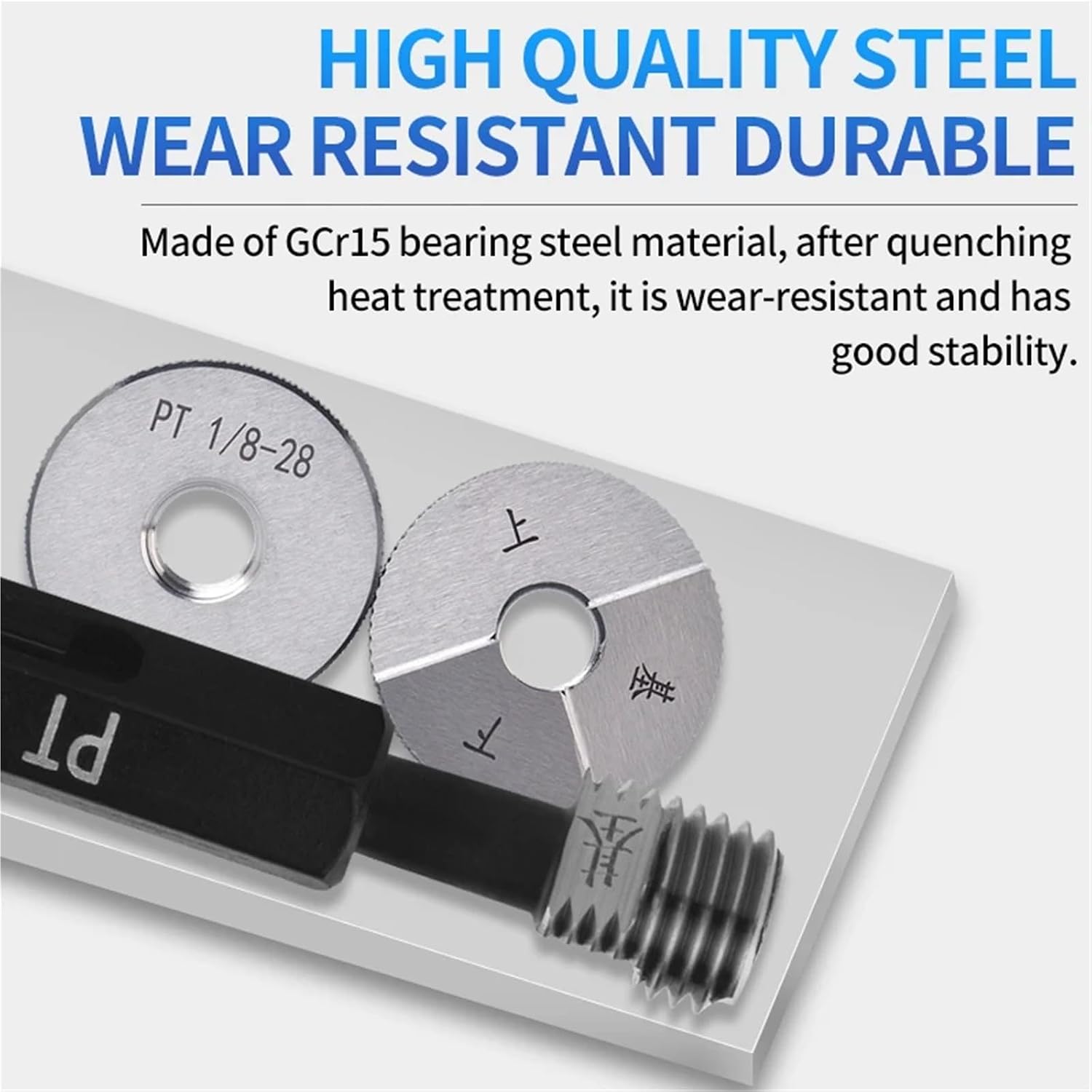 1PCS/Set PT Taper Pipe Thread Plug/Ring Gauge Measure Tool PT1/16~3/4 1''- 1''1/4 1''1/2 PT2''- 2''1/2 3''- 3''1/2 4''(Ring Gauge,1PCS I Set_PT 4-11)