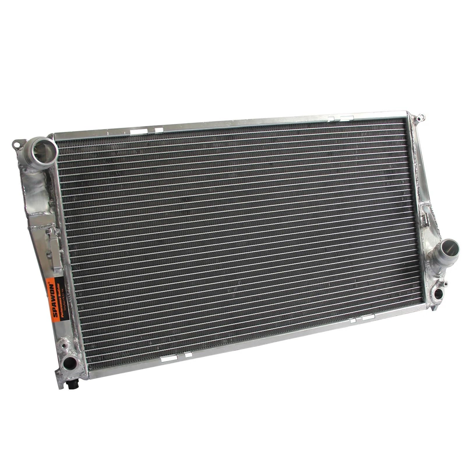 Radiador con tapa Radiador de aluminio para BMW 135i, 335i, 335is, 335xi, X1, E84, 3.0L, L6, 2007-2016, transmisión automática AT, 2 filas Tapón de Drenaje