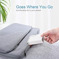 Vista 5 de Cargador de pared USB, estación de carga USB de escritorio para múltiples dispositivos, 40W 8A, 5 puertos, cargador portátil de viaje para teléfono