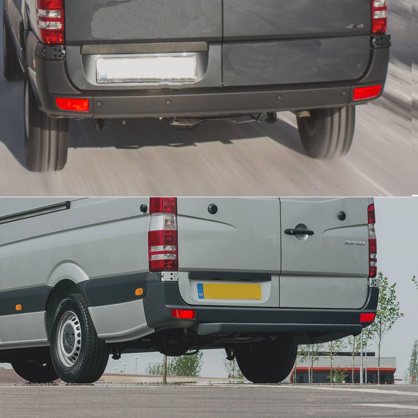 AUTOXBERT 2x Reflektor Stoßstange Rückstrahler für Mercedes Sprinter W906, für VW Cr-after Hinten Links und Rechts Rückleuchte Heckstoßstange Rückstrahler