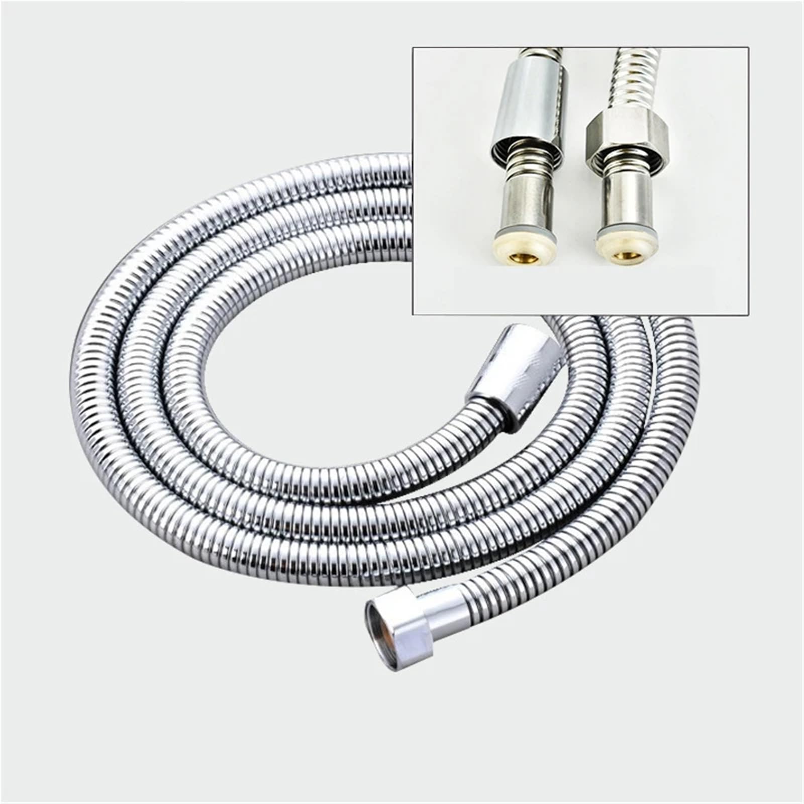 Manguera de ducha de acero inoxidable 304, conector de grifo de agua antitorsión, manguera flexible de resorte grueso, accesorios de baño (300 cm)