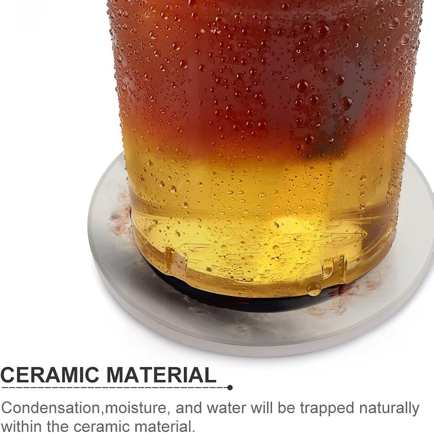 Baseball Coasters for Drinks Absorbing Round Ceramic Stone Coaster with Cork Base Coffee Cup Beverage Table Cup Mat Modern Style Bar Coaster Set for Home Decor