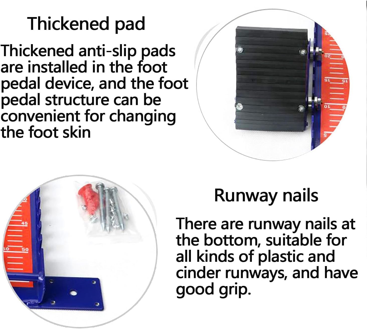 Adjustable Track and Field Starting Blocks with Standard Pedals – Perfect for Sprint Training, Enhances Speed and Performance, Durable and Lightweight Design