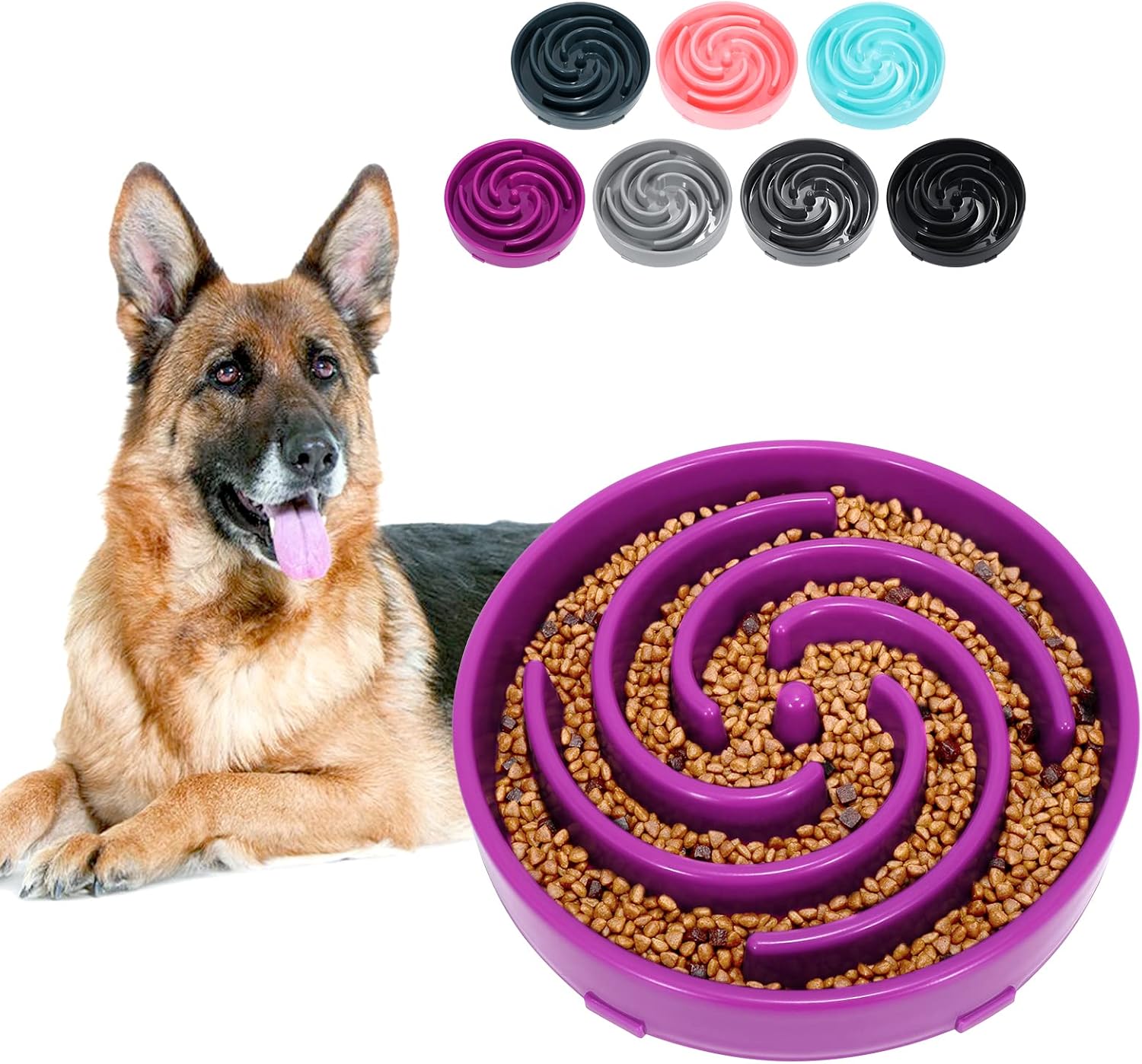 Large Slow Feeder Dog Bowl,Maze Interactive Slow Bowl for Dogs,Anti Gulping Healthy Eating,Stop Bloat Pet Slow Down Feeding Dishes for…