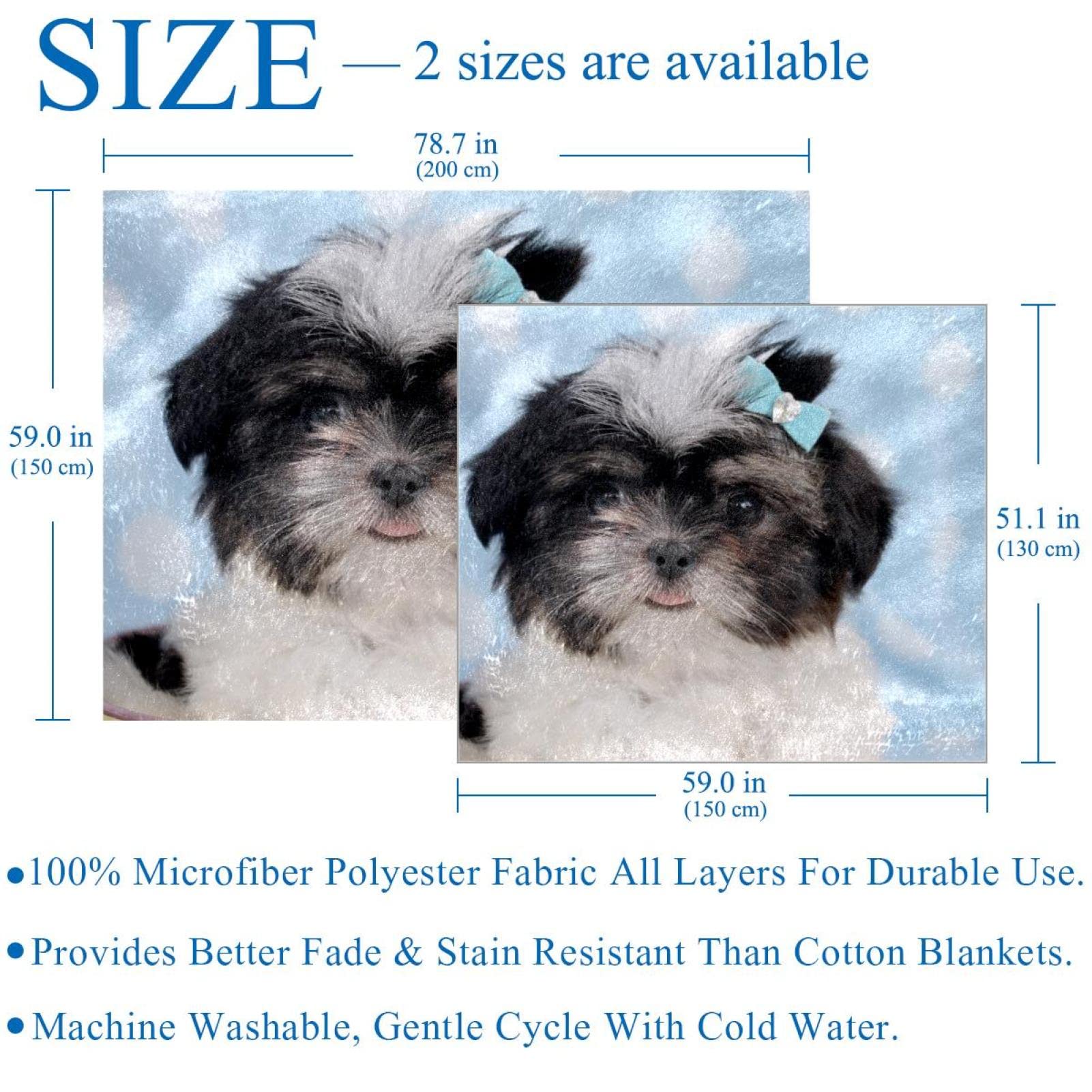 Couverture polaire super douce pour chien Shih Tzu Chiot
