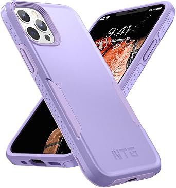 NTG Designed for iPhone 12 Pro Max Case, Heavy-Duty Tough Rugged Lightweight Slim Shockproof Protective Case for iPhone 12 Pro Max 6.7 Inch, Purple