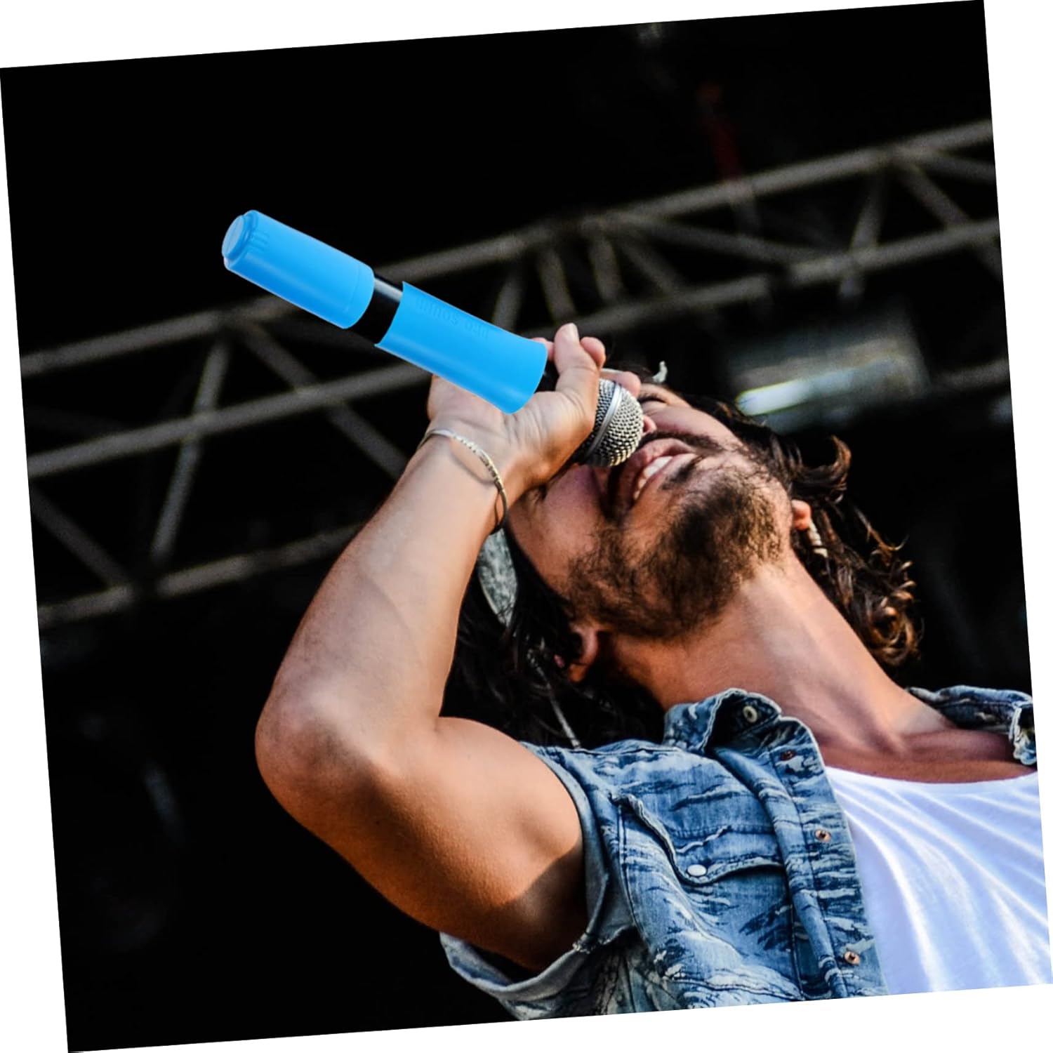 5sets Mic Protector Cover Fluffy Silicone Full Cover for Microphone Non-slip Silicone Mic Sleeve Easy Install Shockproof Accessories