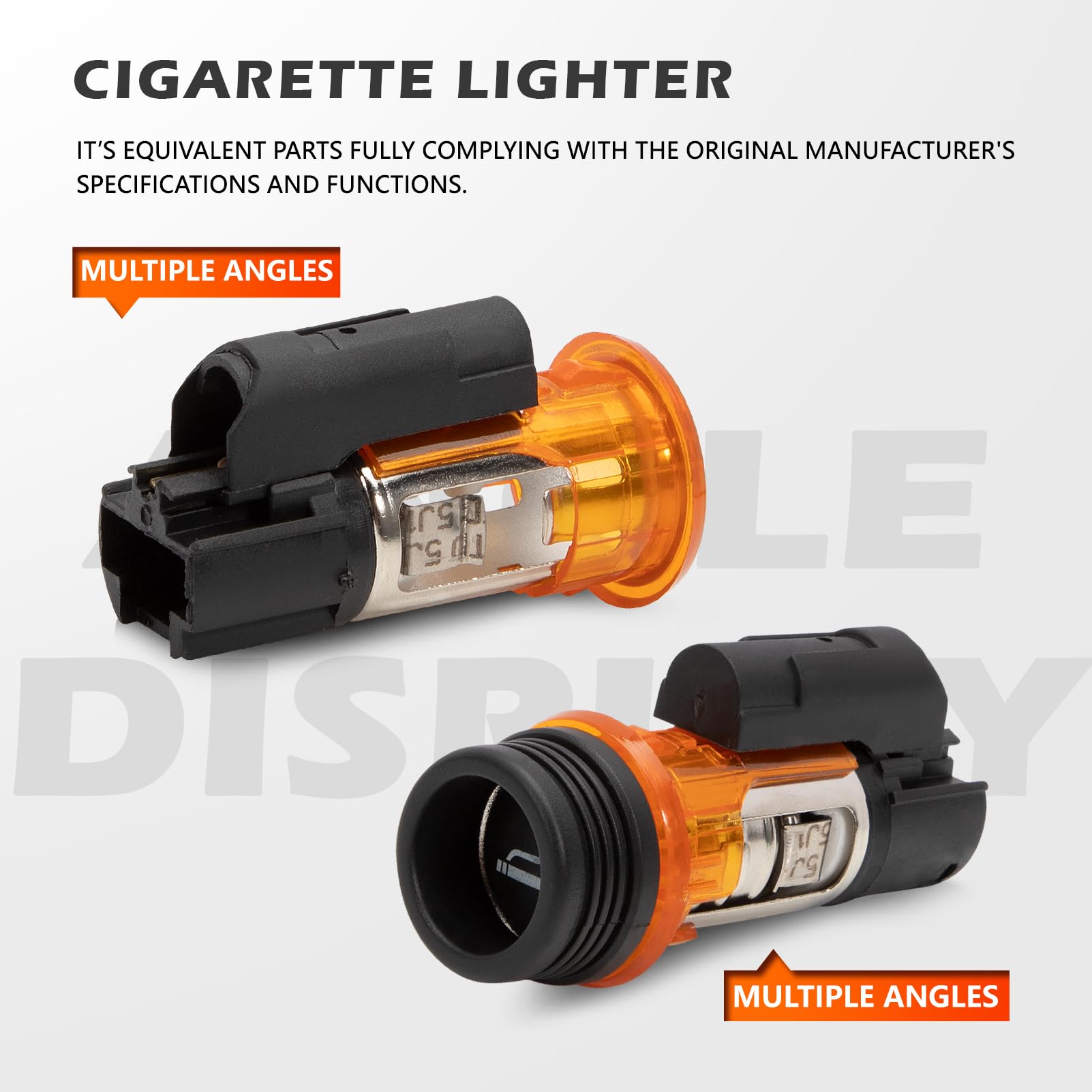 MKAREPART Accendisigari per auto da 12 V e presa di corrente compatibile con 206 CC SW 308 406 607 1007 822754