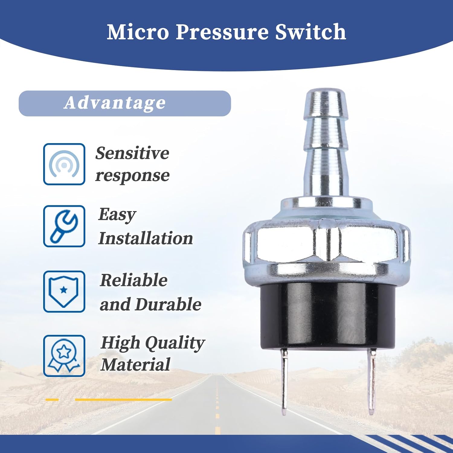 Air Compressor Micro Pressure Switch Compatible with DeWalt/Porter Cable/Craftsman D55146 D55167 D55168 D55146-CA D55167-CA D55168-CA Type 6-9 180-225 PSI