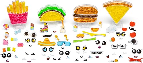 Miniatura 9 de Rainbow Loom Loomies - Figuras de comida  Kit de banda de goma de 4 personajes  Crea 4 personajes temáticos de comida, kit de manualidades, ideal