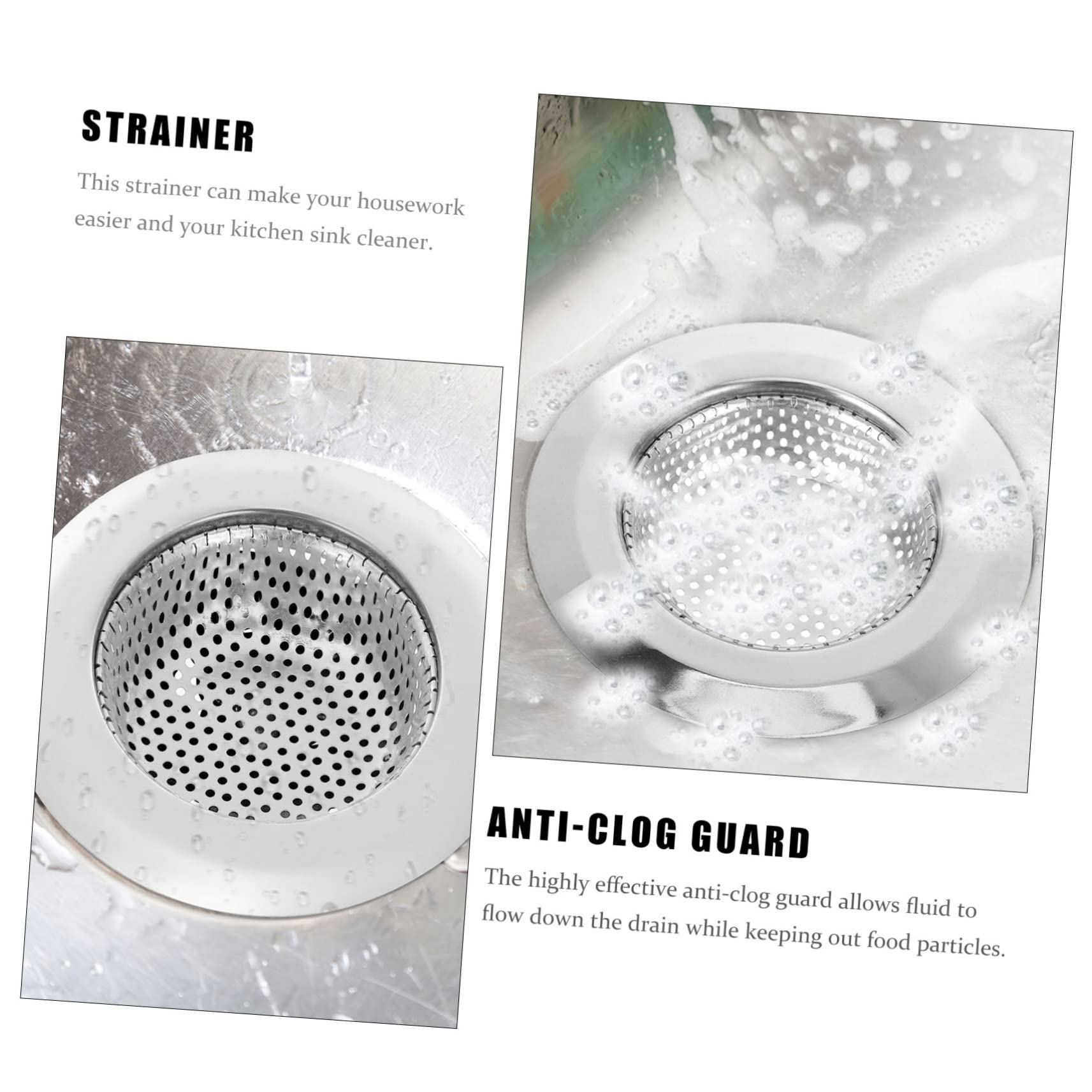 SHINEOFI 4 Sätze Abflusssieb Küchenspülen Filter Haarfänger Abflusskorb Für Waschbecken Badewanne Rostfrei Langlebig Einfach Zu Reinigen 2 Stück * 4