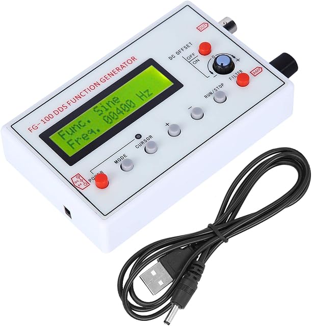 fasient1 FG100 DDS Function Generator Signal Counter Signal Source Module, Sine Wave 1Hz~500kHz, other Waveforms 1Hz-20kHz